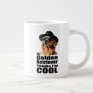 Caneca De Café Grande Eu sou Legal Ouro Retriever