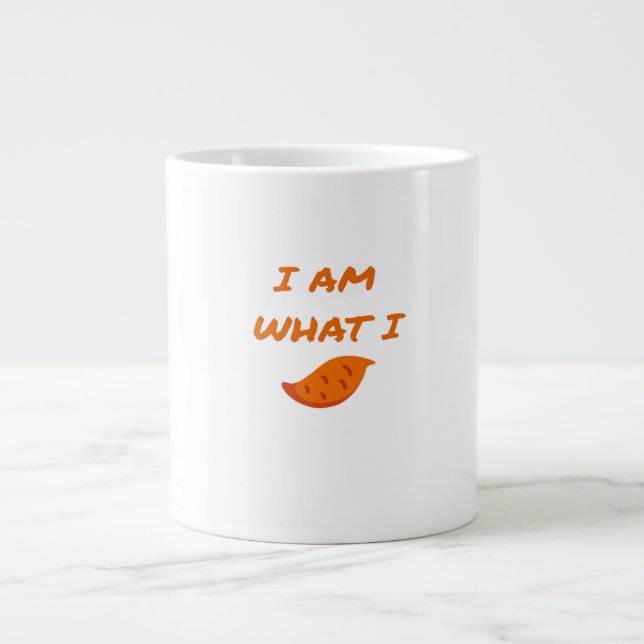 Caneca De Café Grande Eu sou o que eu sou clássico (Frente)