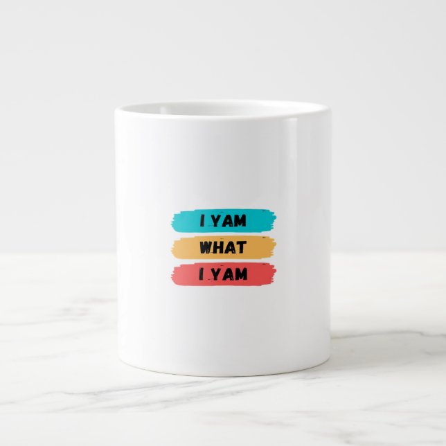 Caneca De Café Grande Eu Sou O Que Eu Sou Um Clássico Engraçado (Frente)