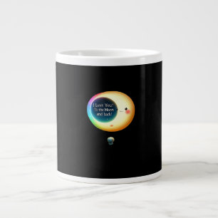 Caneca De Café Grande Eu Te Amo Até a Lua e de Volta Presente Romântico