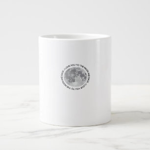 Caneca De Café Grande Eu Te Amo Até a Lua e de Volta Sincero Clássico Ap