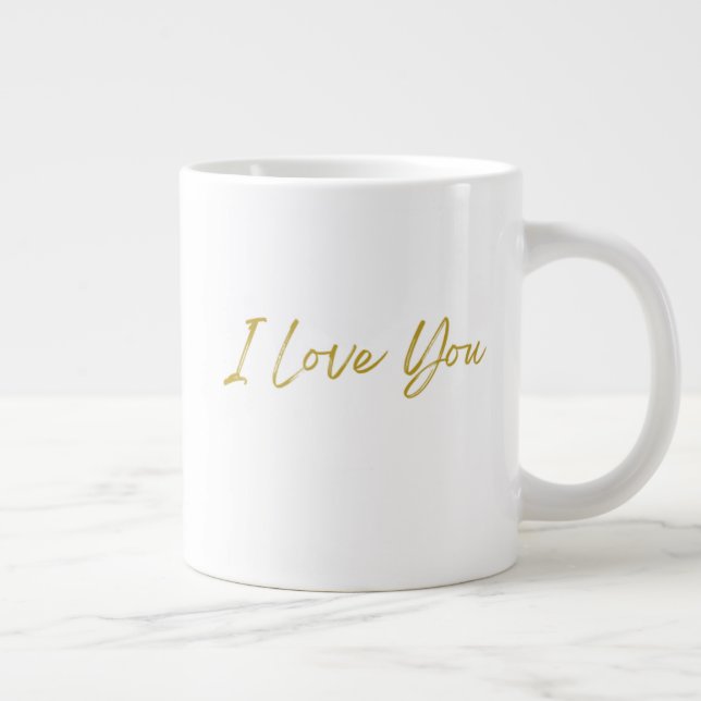 Caneca De Café Grande Eu Te Amo Jumbo 20oz Mug (Direita)