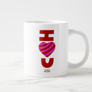 Caneca De Café Grande Eu Te Amo Jumbo Mug