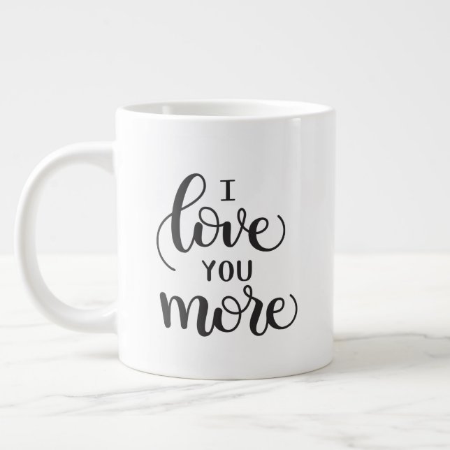 Caneca De Café Grande Eu Te Amo Mais - Correspondendo Mug (Esquerda)