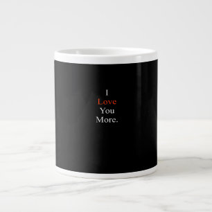 Caneca De Café Grande Eu Te Amo Mais Design Minimalista
