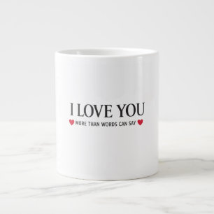 Caneca De Café Grande Eu Te Amo Mais Do Que As Palavras Podem Dizer