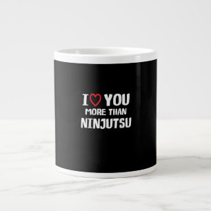 Caneca De Café Grande Eu Te Amo Mais Do Que Ninjutsu Presente Divertido 