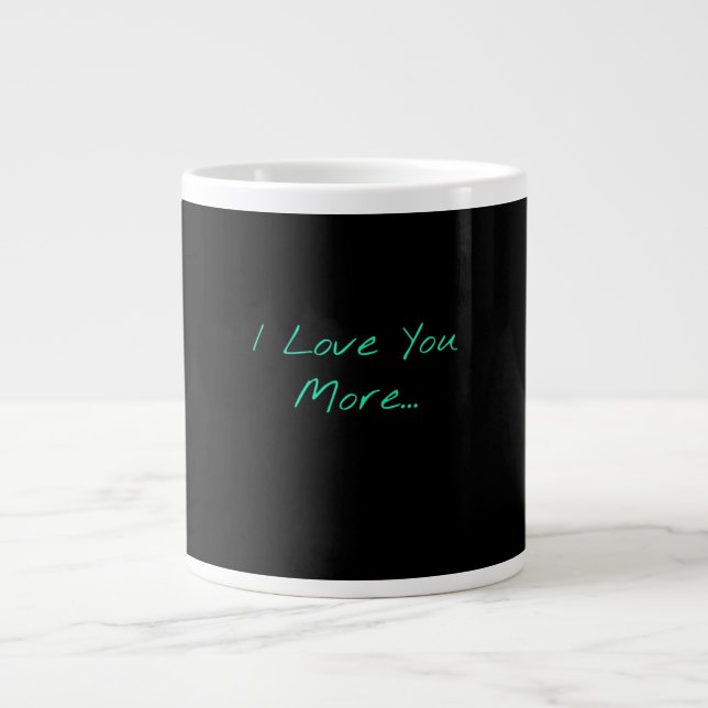 Caneca De Café Grande Eu Te Amo Mais Estilo Manuscrito  (Frente)