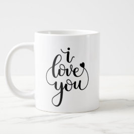Caneca De Café Grande Eu Te Amo Mug