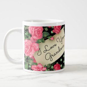 Caneca De Café Grande Eu Te Amo Vovó Floral