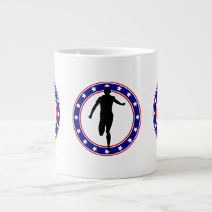 Caneca De Café Grande EUA Patriotic MARATHON / RELAY RUN