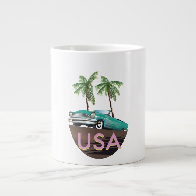 Caneca De Café Grande EUA Tropical (Frente)