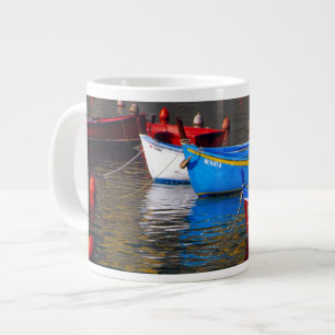 Caneca De Café Grande Europa, Itália, Cinque Terry, barcos em Vernazza
