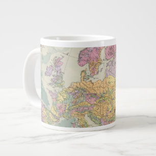 Caneca De Café Grande Europa - Mapa Geológico da Europa