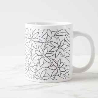 Caneca De Café Grande Eurybia divaricata - Aster da Madeira Branca - Nat