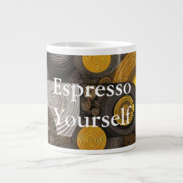 Caneca De Café Grande Eva 2 Abstract Design Specialty Mug