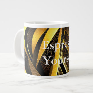 Caneca De Café Grande Eva 4 Abstract Design Specialty Mug