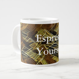 Caneca De Café Grande Eva 6 Abstract Design Specialty Mug