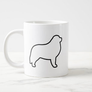 Caneca De Café Grande Excelente Pirenéus Cães Silhuettes