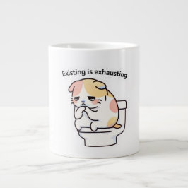 Caneca De Café Grande Existing Is Exhausting Funny Coffee Mug
