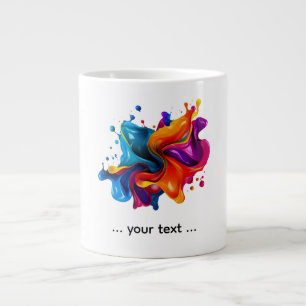 Caneca De Café Grande explosão de respingos de tinta