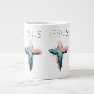 Caneca De Café Grande Expressão divina: A Cruz de Jesus em Abstrato