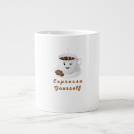 Caneca De Café Grande Expresso Yourself – Funny Smiling Coffee Tee