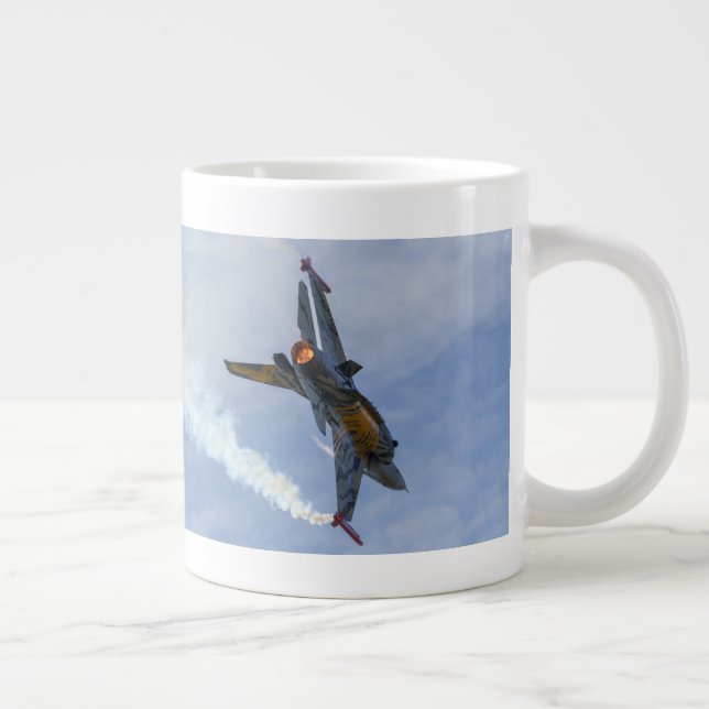 Caneca De Café Grande F-16 Tornos E Queimaduras De Tigre (Direita)