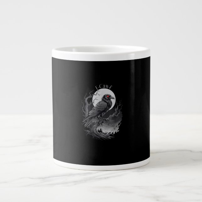 Caneca De Café Grande F-Caw-F Bird Creative Art (Frente)