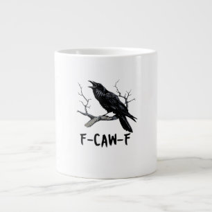 Caneca De Café Grande F-Caw-F Clássico Minimal Limpo