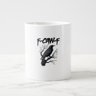 Caneca De Café Grande F-Caw-F Corvo Engraçado Essencial Legal Único