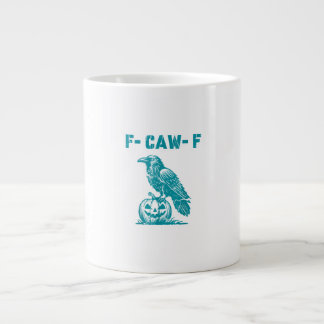 Caneca De Café Grande F-Caw-F Corvo Engraçado Gótico Retrô Clássico