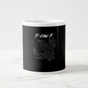 Caneca De Café Grande F-Caw-F Corvo Estético Divertido Casual