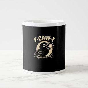 Caneca De Café Grande F Caw F Crow Engraçado F-Caw-F Humor Impróprio Hom