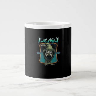 Caneca De Café Grande F-Caw-F Design Minimalista