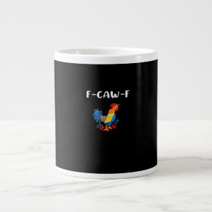 Caneca De Café Grande F-Caw-F Divertido Moderno