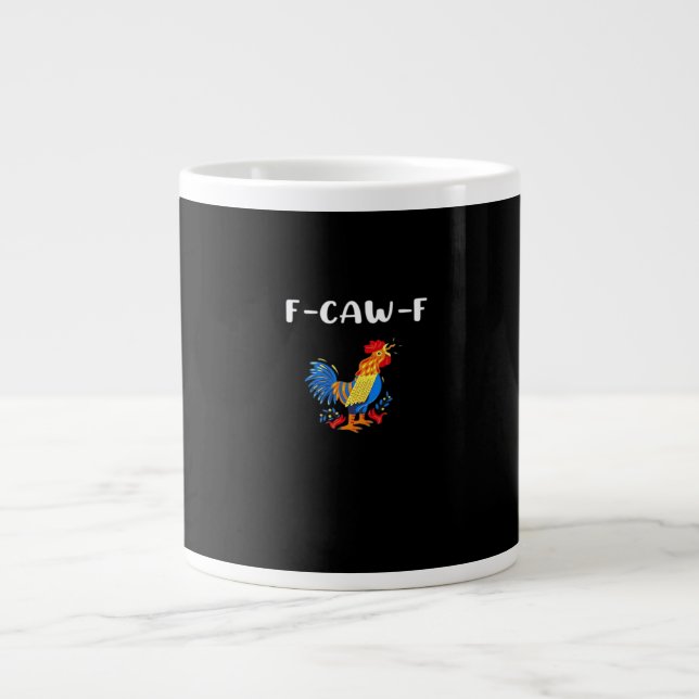 Caneca De Café Grande F-Caw-F Divertido Moderno (Frente)