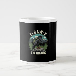 Caneca De Café Grande F-Caw-F Estou Fazendo Trilha Espírito Corvo Coruja