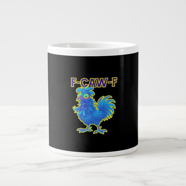 Caneca De Café Grande F-Caw-F Frango Clássico Criativo Casual (Frente)