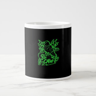Caneca De Café Grande F-Caw-F Frango Clássico Minimal Limpo