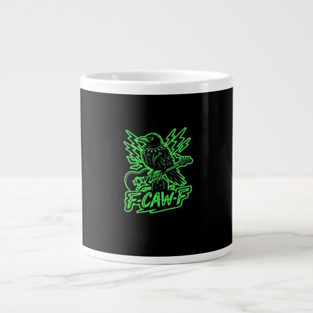 Caneca De Café Grande F-Caw-F Frango Clássico Minimal Limpo (Frente)