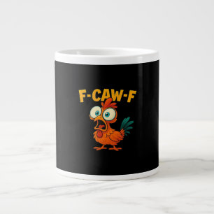 Caneca De Café Grande F-Caw-F Frango Essencial Criativo Casual