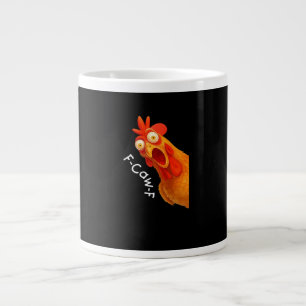 Caneca De Café Grande F-Caw-F Frango Essencial Minimal Limpo