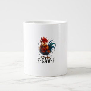 Caneca De Café Grande F-Caw-F Frango Galo Meme Engraçado