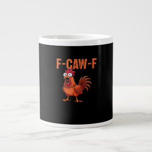 Caneca De Café Grande F Caw F Galinha Engraçada Estilo Clássico Moderno