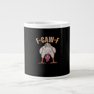 Caneca De Café Grande F Caw F Galinha Engraçada Estilo Clássico Retro Le