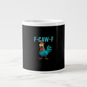Caneca De Café Grande F-Caw-F Galo Engraçado Humor de Frango Pássaro