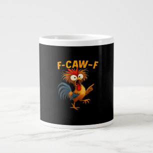 Caneca De Café Grande F-Caw-F Galo Pássaro Engraçado F-Caw-F Galinha Sus