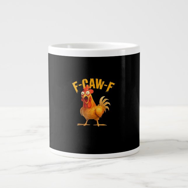 Caneca De Café Grande F-Caw-F Retro Clássico (Frente)