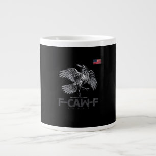 Caneca De Café Grande F-Caw-F Vaca Pássaro Engraçado Bandeira Vintage EU